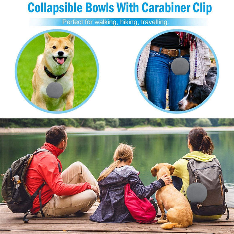 Pet Feeding Rubber Foldable Double Bowls Pets Supplies Dog ,Cat Feeding Bowl