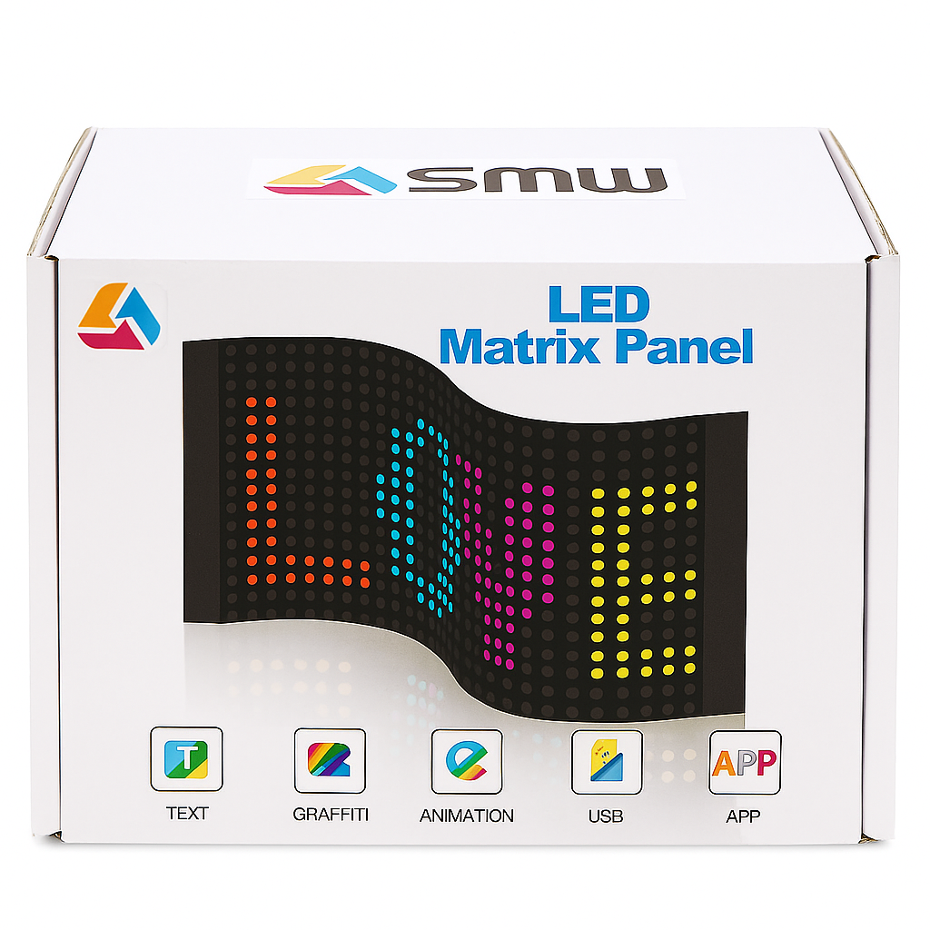 Cars LED Sign, Led Matrix Flaxible Pannels,Blutooth App Control,Custom Tax Patten Animated Light for Shop,Cars,Trucks,Hotels 5V16X96,59cmX12cm