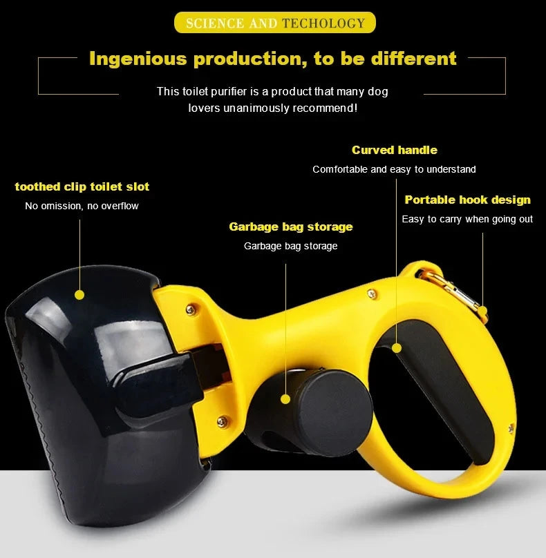 Pet Pooper Scooper For Dogs and Cats, Pet waste Scooper Including a roll of Trash Bag