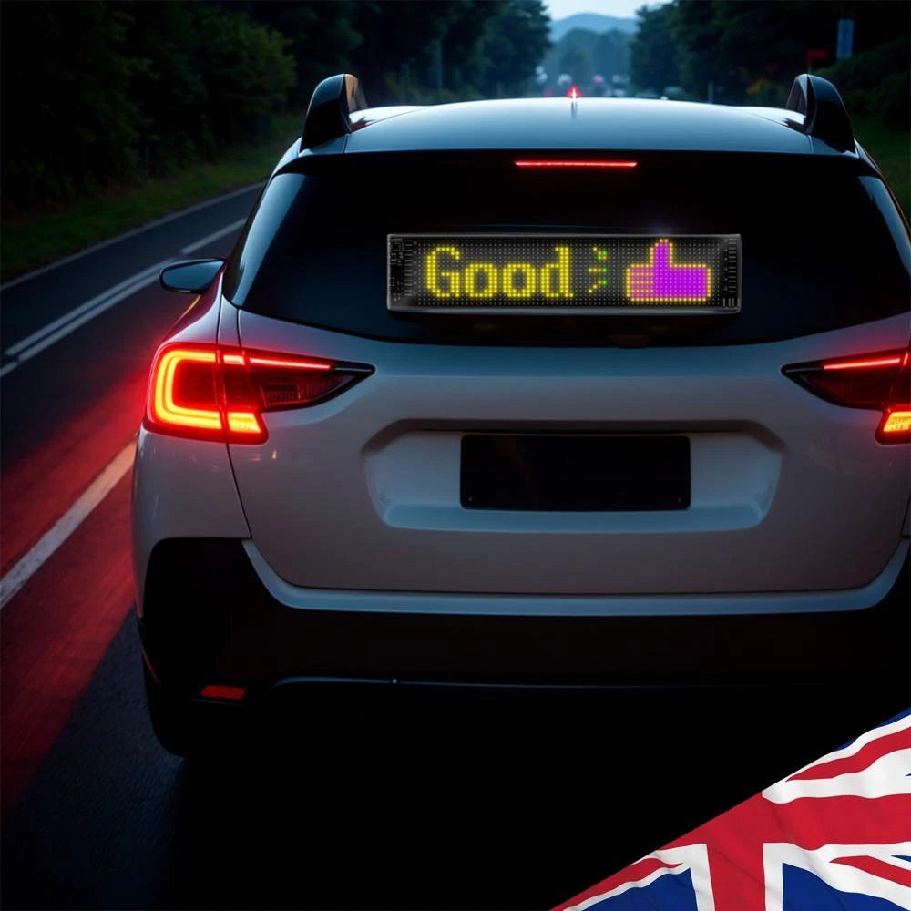 Cars LED Sign, Led Matrix Flaxible Pannels,Blutooth App Control,Custom Tax Patten Animated Light for Shop,Cars,Trucks,Hotels 5V16X96,59cmX12cm