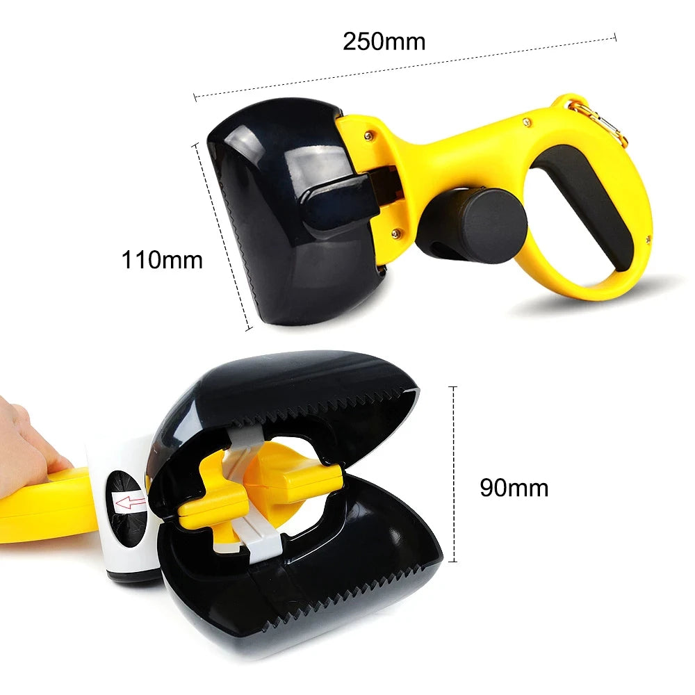 Pet Pooper Scooper For Dogs and Cats, Pet waste Scooper Including a roll of Trash Bag