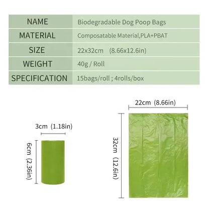 Dog Poop Bags, Pet West Bags with Extra Thick, Leak Proof Guarantee 270 Counts Refill Rolls With Dispenser