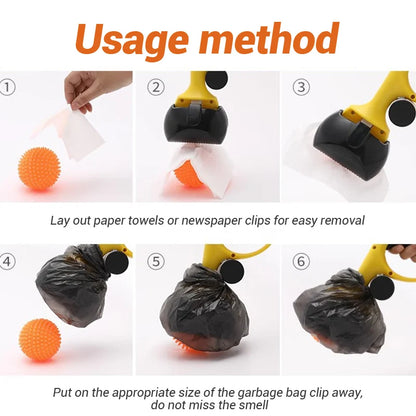 Pet Pooper Scooper For Dogs and Cats, Pet waste Scooper Including a roll of Trash Bag