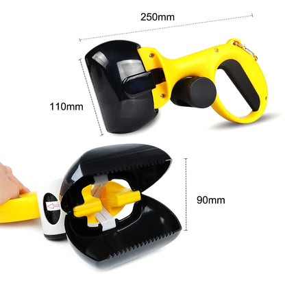 Pet Pooper Scooper For Dogs and Cats, Pet waste Scooper Including a roll of Trash Bag
